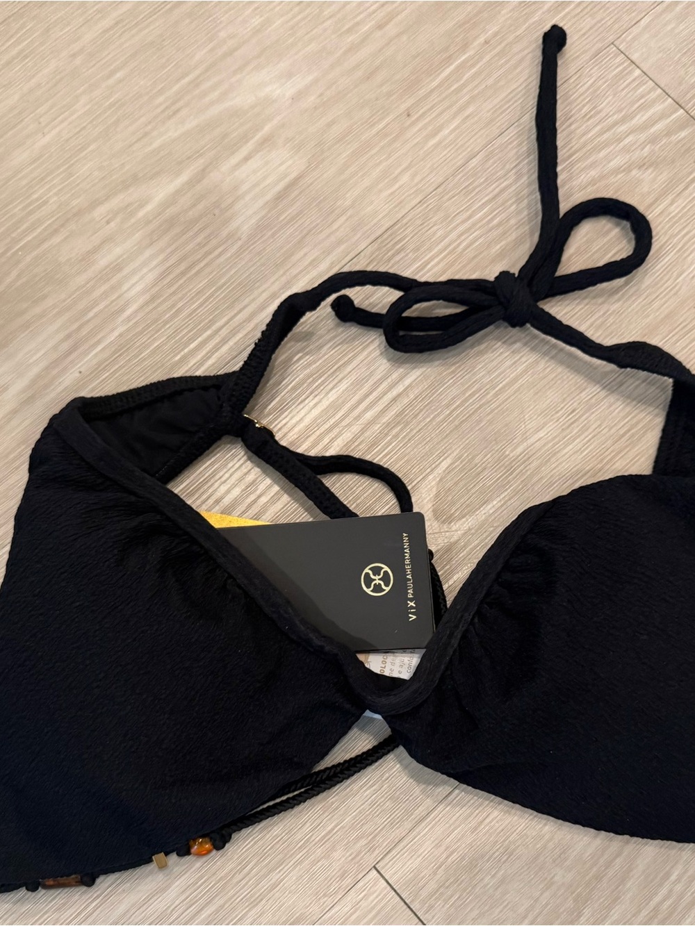 Vix Black Triangle Bikini Top